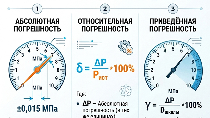 Допустимая погрешность манометра - нормы по ГОСТ