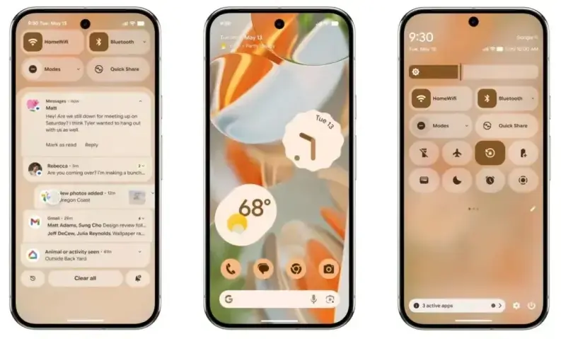 Визуализация панели конфиденциальности Android 16, показывающая временную шкалу доступа приложений к камере и микрофону.