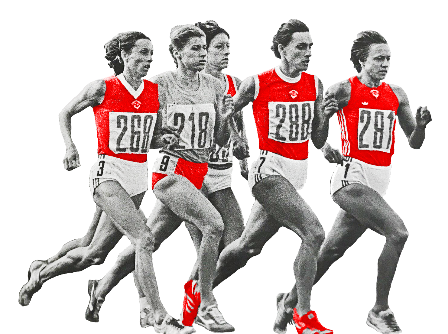 картинка бегущих спортсменов