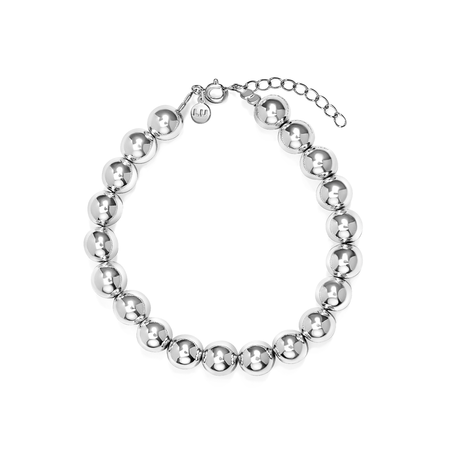 Браслет из крупных серебряных шариков Basic 2 — LU Jewel