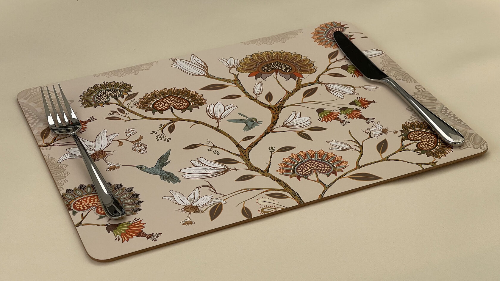 Салфетки сервировочные прямоугольные из пробки "Горький шоколад"