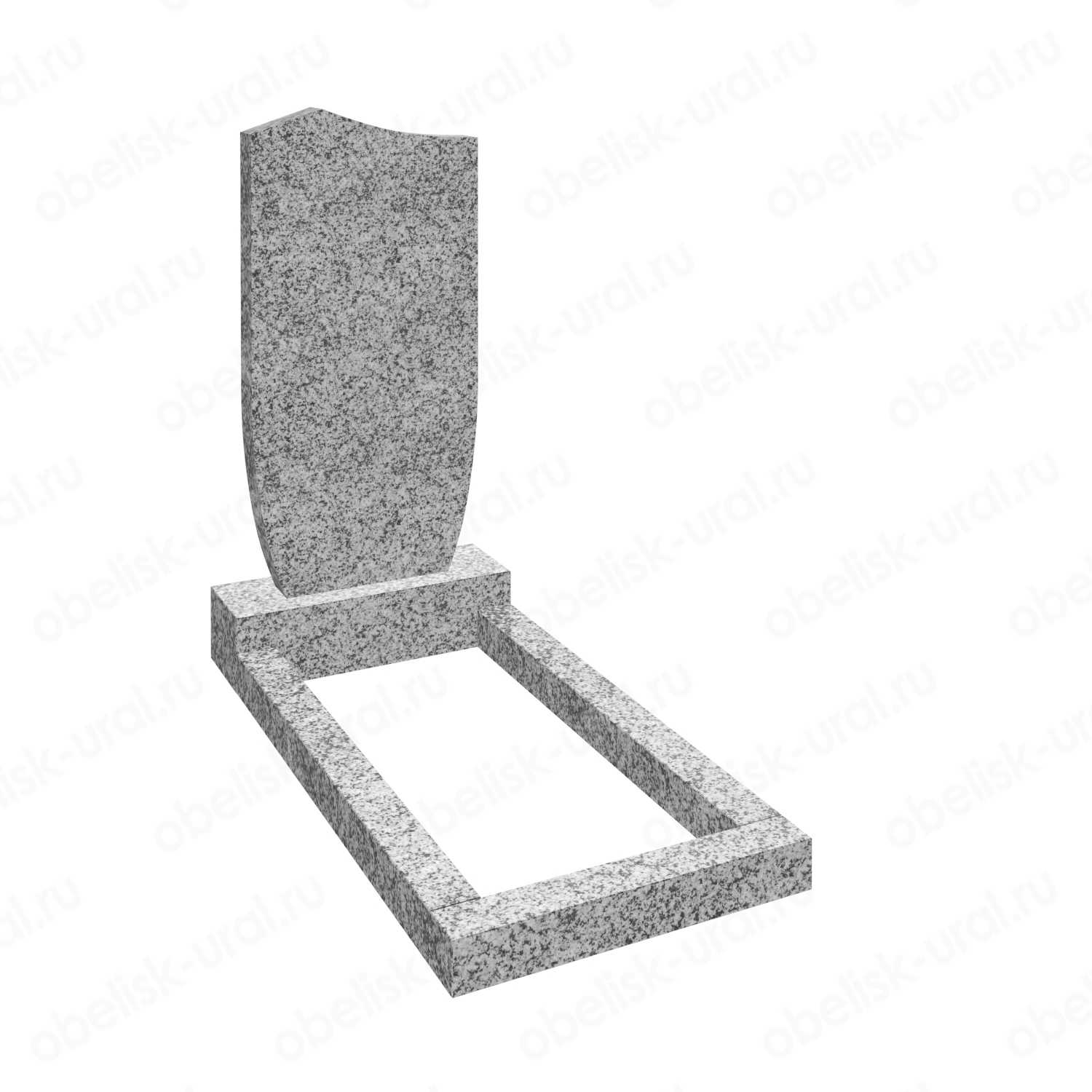Памятник из серого гранита 06