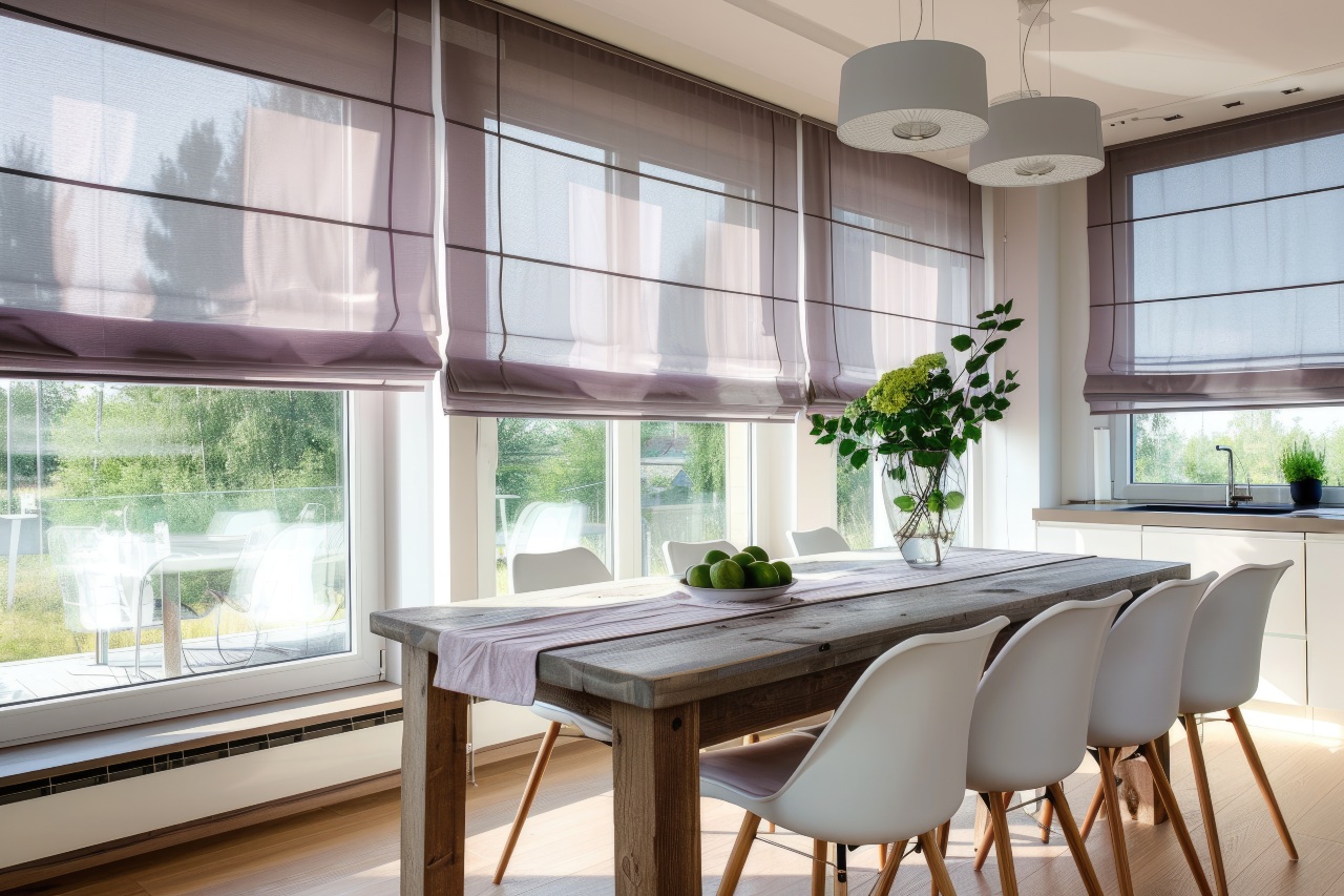 Легкий уход за римскими шторами