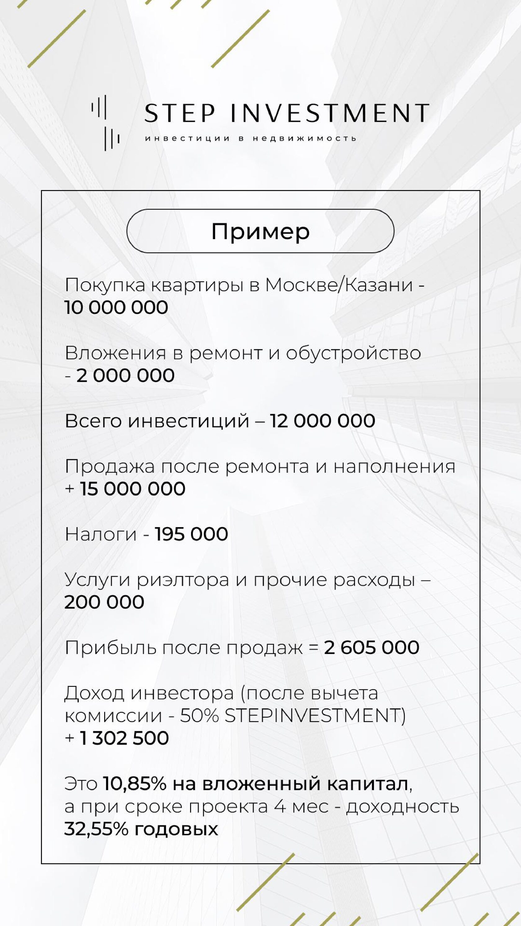 Инвестиции в недвижимость - Stepinvestment