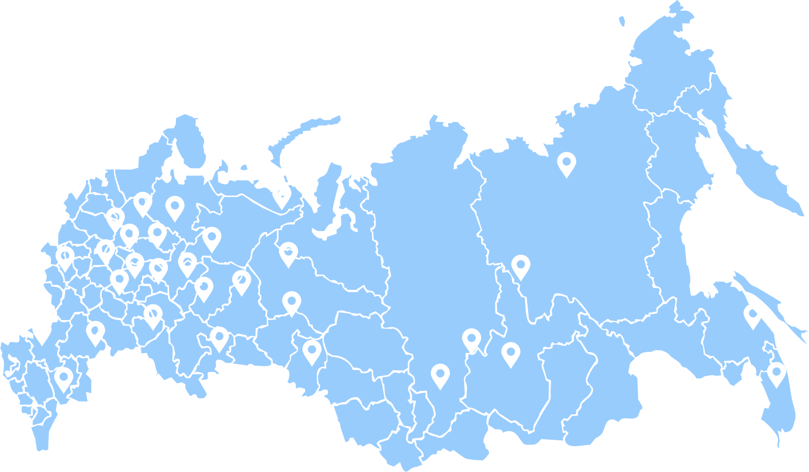 Векторная карта россии с регионами и городами