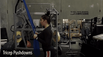 Разгибания на трицепс с резинкой