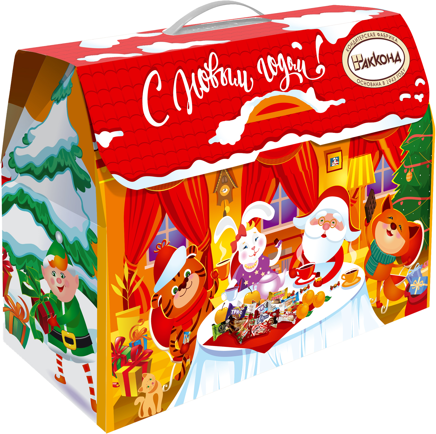 новогодняя упаковка подарков от АО АККОНД