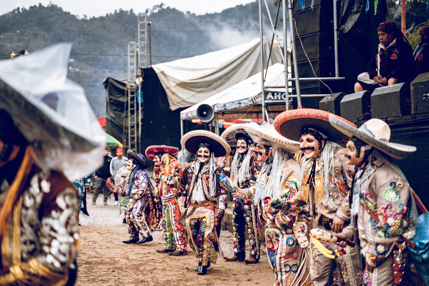 Dances in the streets of Chichi can be observed in December. Chichicastenango, Quiché Department, Kʼicheʼ tribe. 2023. JFernando Morales Photography