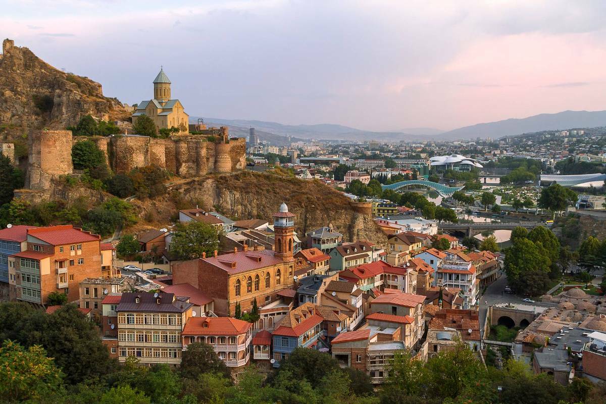 Вид с крепости Нарикала Тбилиси
