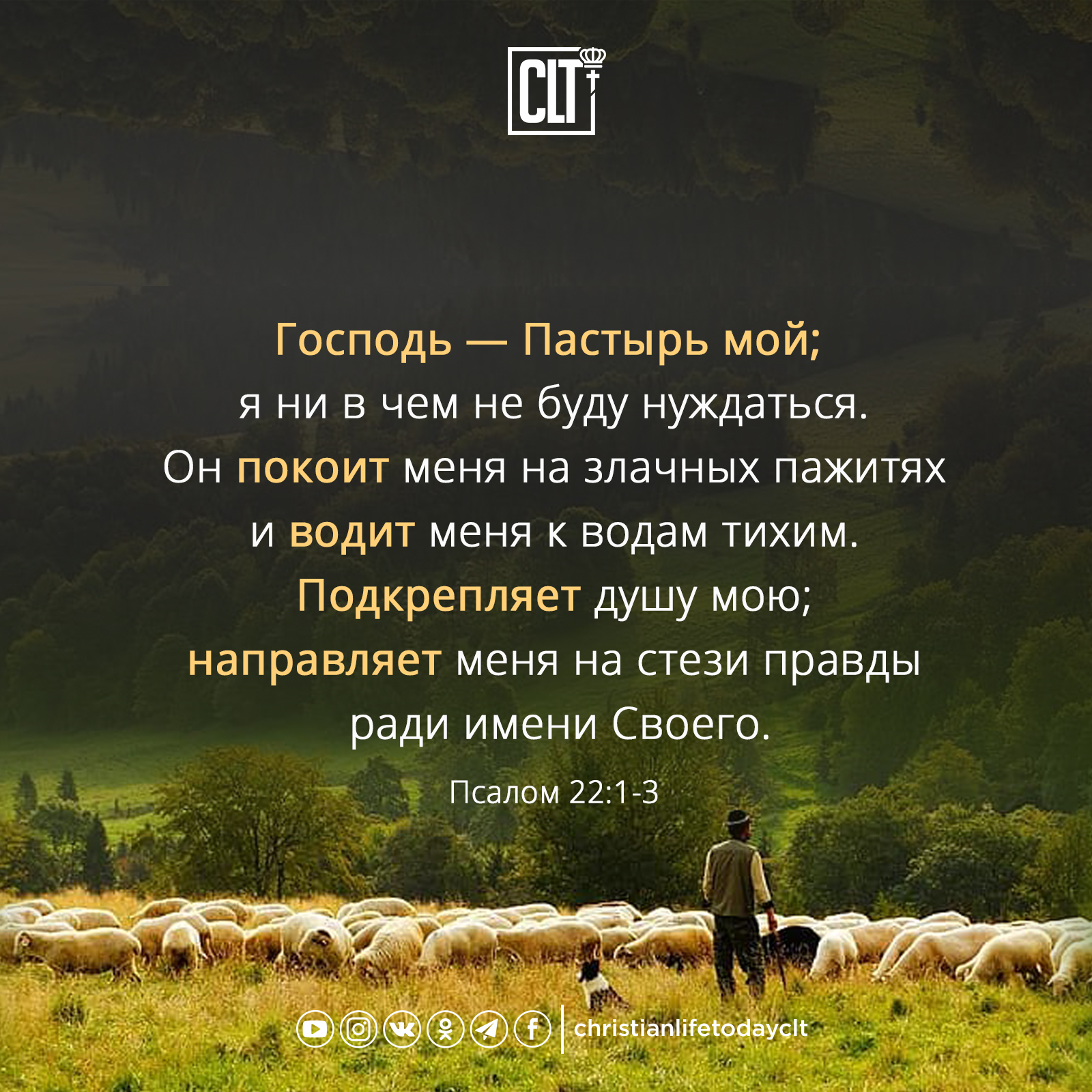 Пастырь текст. Господь Пастырь мой. Псалом Господь Пастырь. Господь Пастырь. Библия Господь Пастырь мой.