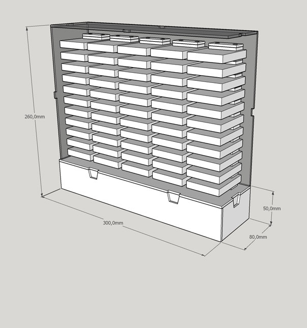 цветомузыка из оргстекла и адресной светодиодной ленты 3d модель
