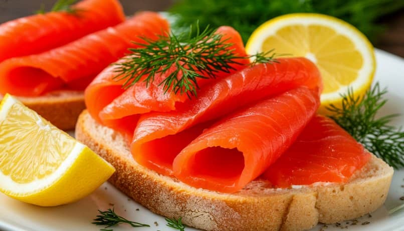 Слабосолёная форель с коньяком и лимоном