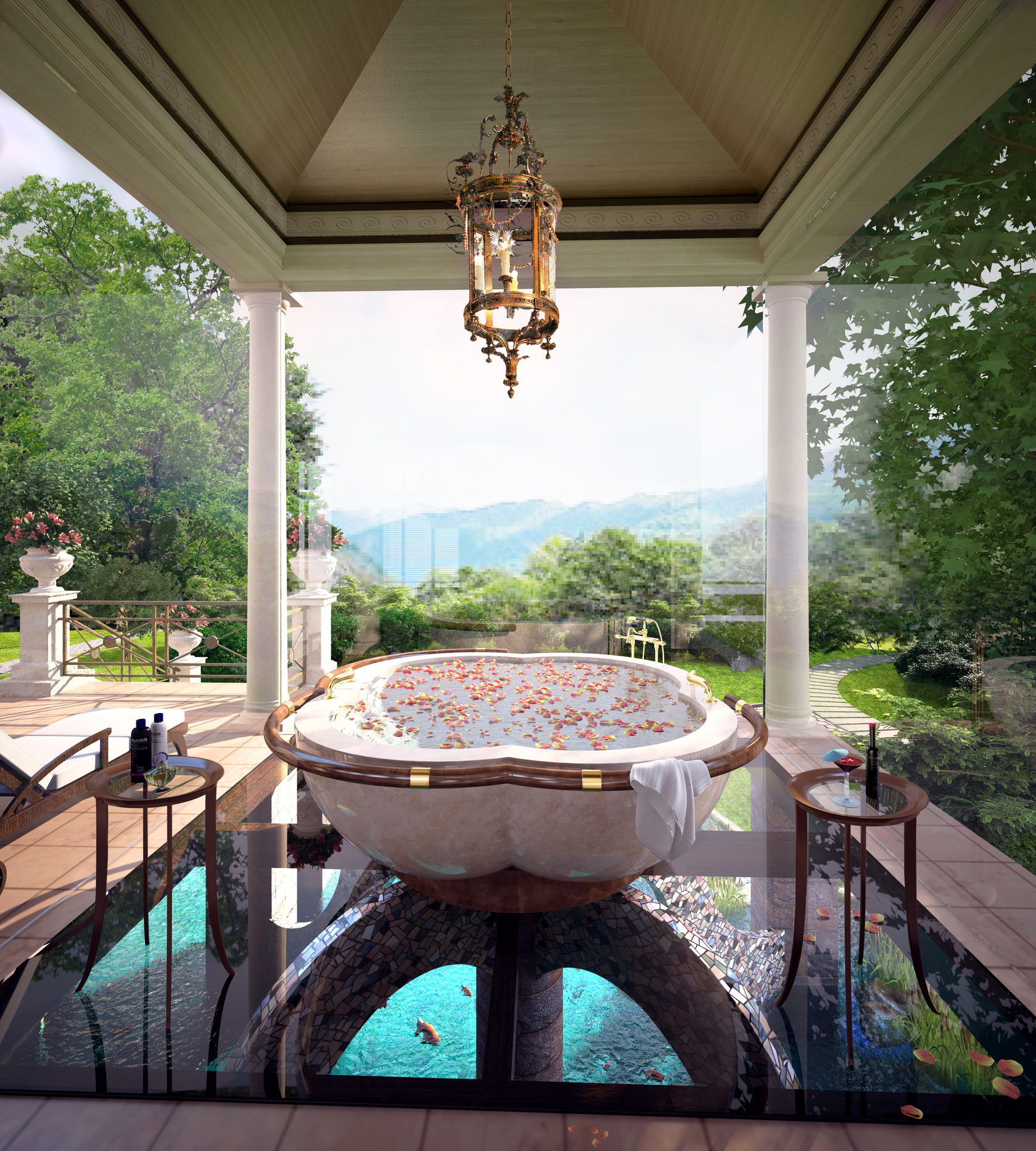 Вид из окна частного дома для 3д макса