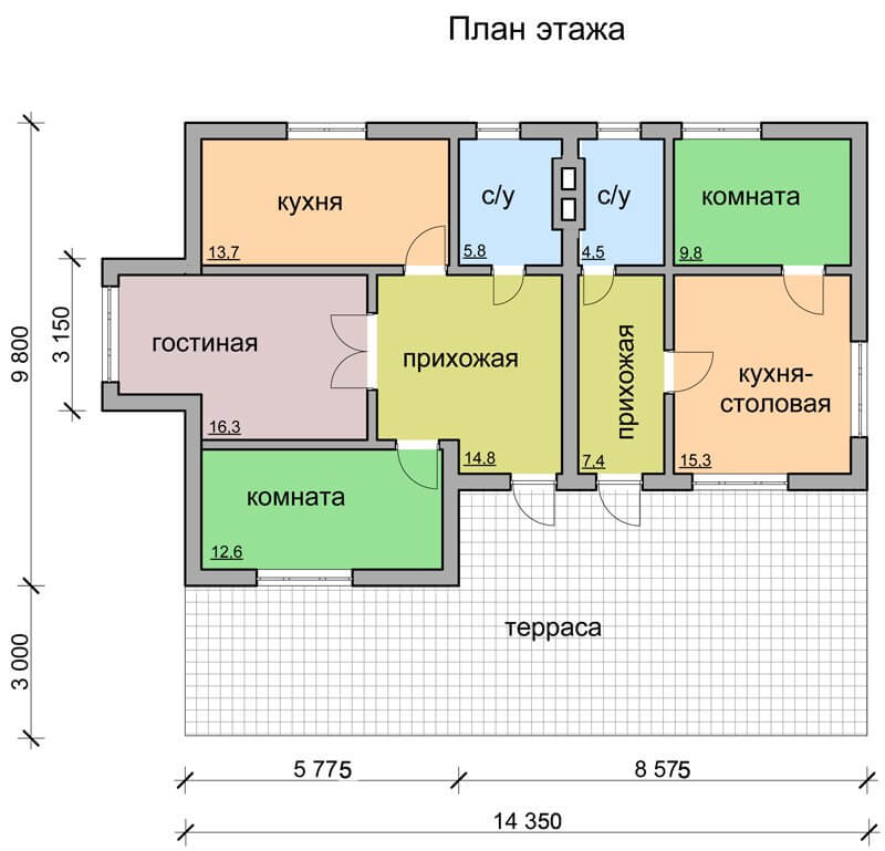 Проект дома два поколения