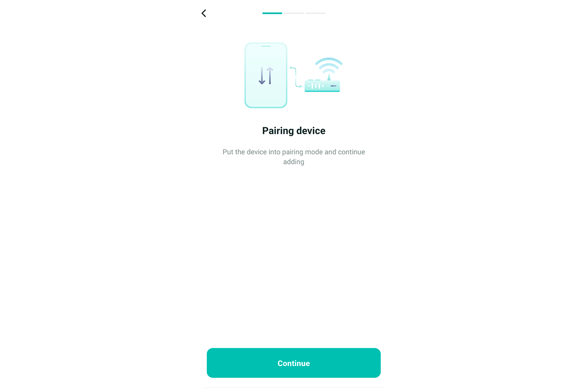 Pairing device screen