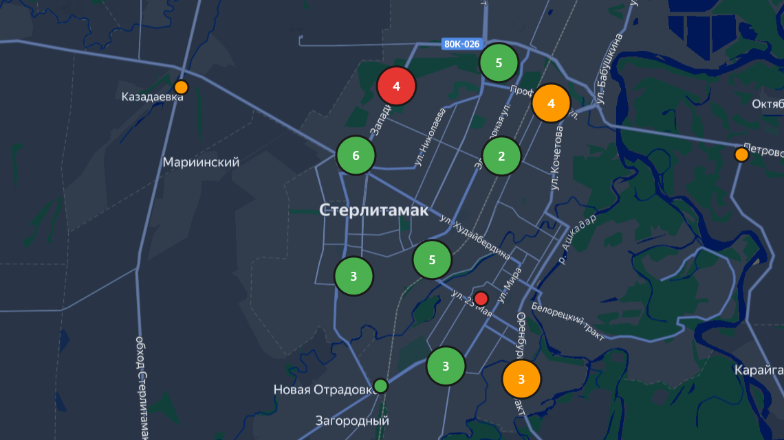 Карта заправок в Стерлитамаке