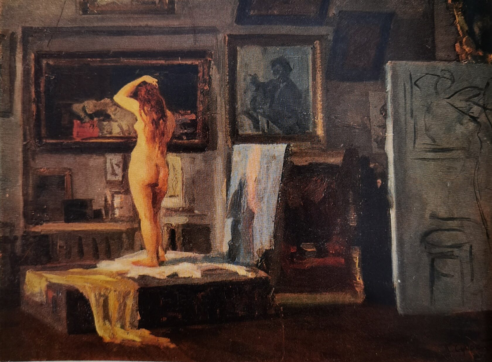 В студии художника, 1959 г.