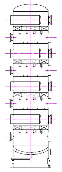 4-х полочный каталитическийреактор на 100000 нм3/ч