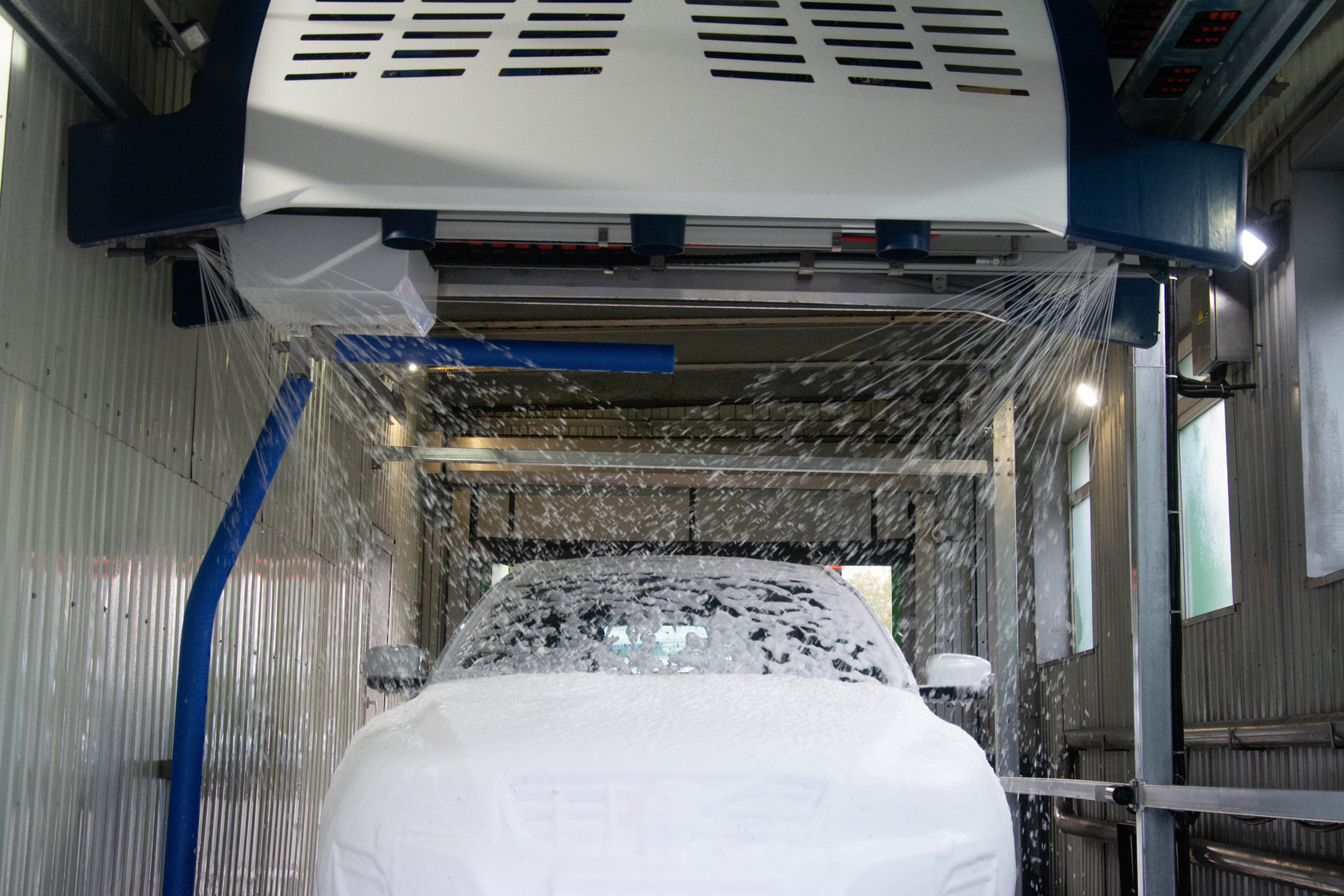 Tesla In Automatic Car Wash