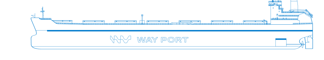 Иллюстрация грузового морского судна