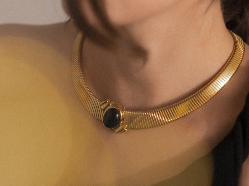 Винтажный омега чокер Monet