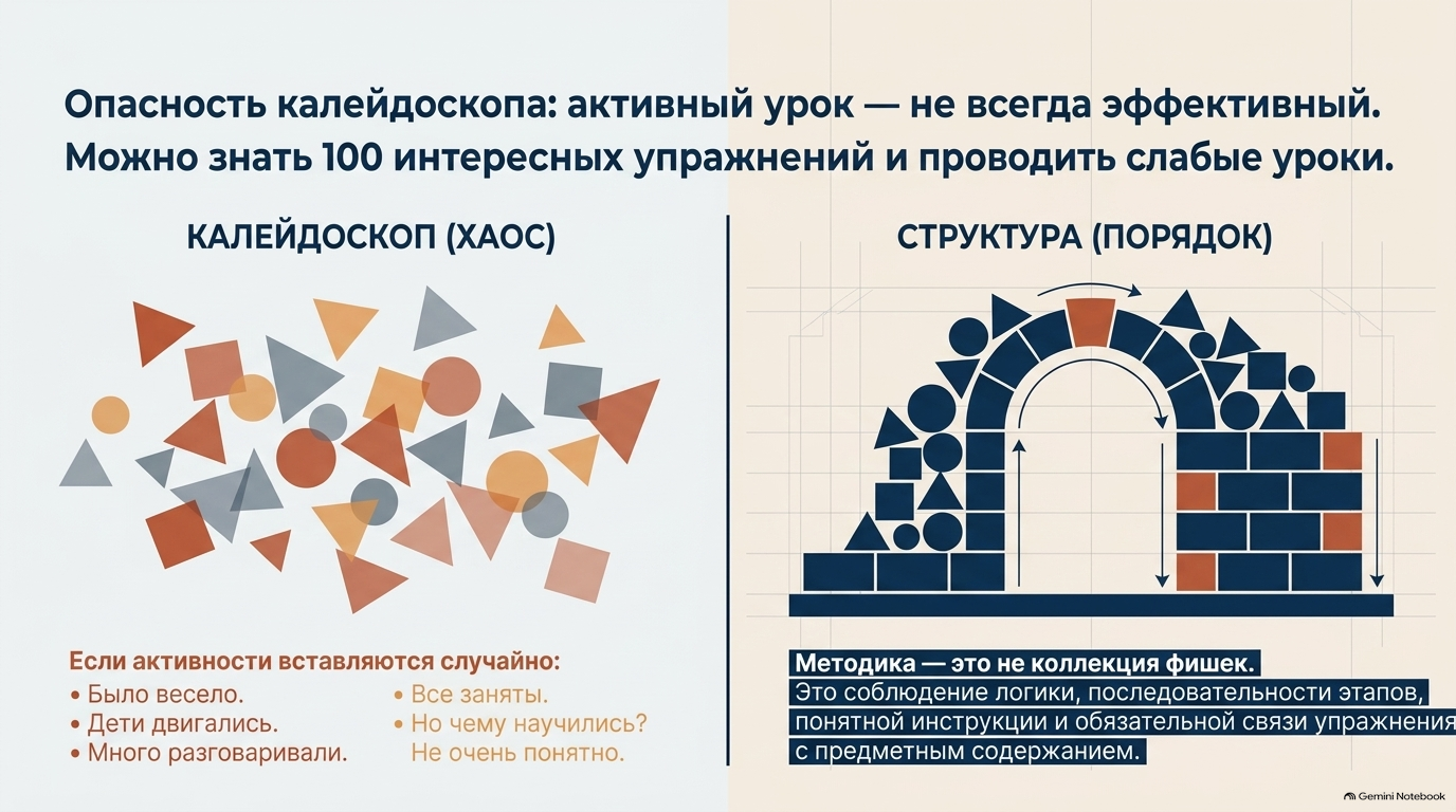 Калейдоскоп активностей vs структура урока