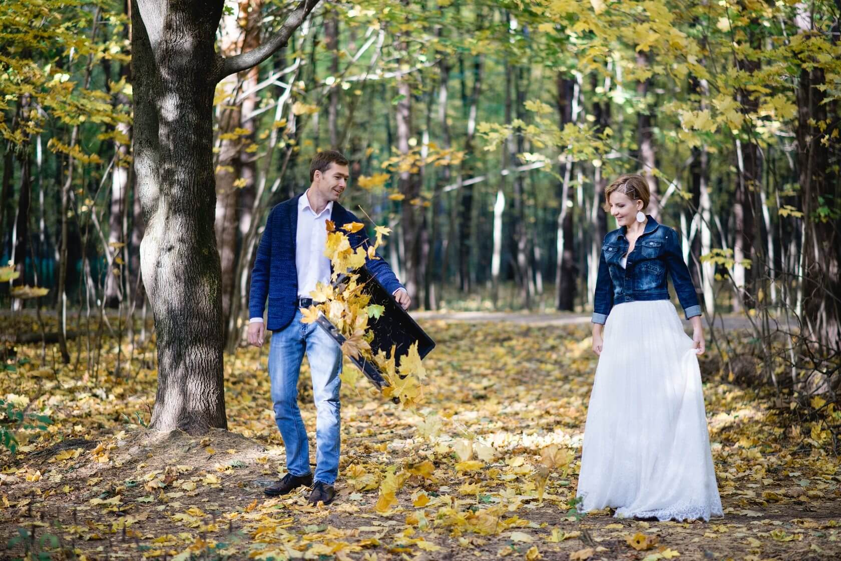Осенняя Свадебная фотосессия осень-зима
