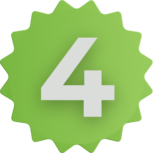 Иконка с цифрой 4, обозначающая начало рабочего процесса с новым партнером