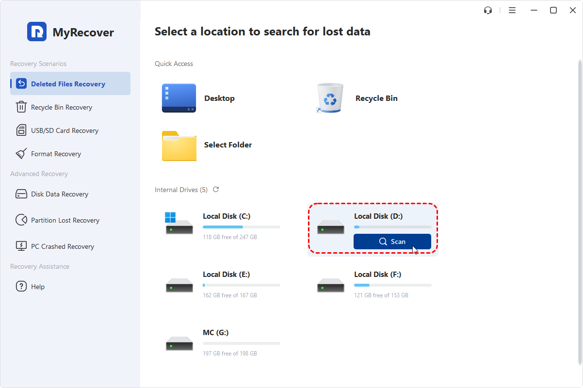 HDD Recovery Software Free – MyRecover