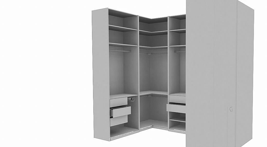 Гардеробная «Макси»: правый 3D-ракурс