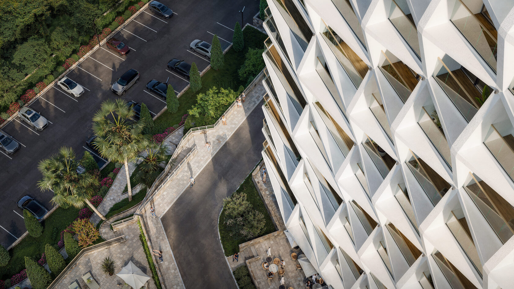 Апартаменты с панорамными окнами с видом на море и горы