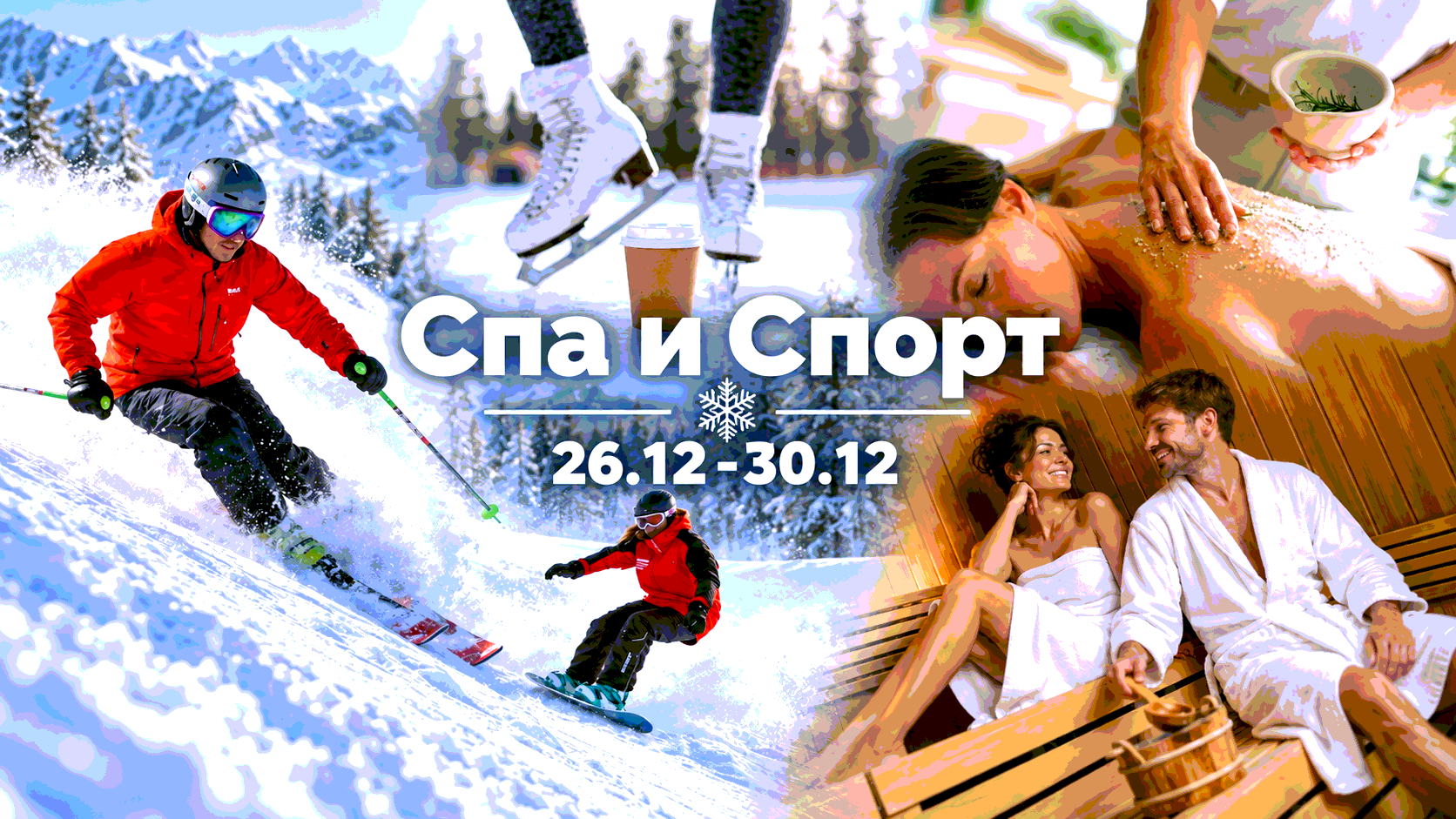 СПА и Спорт: зимнее катание, массаж и отдых в сауне, 26–30 декабря