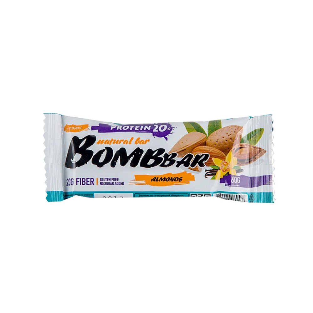 Boombar. Bombbar батончики 60гр. Протеиновый батончик Bombbar миндаль-ваниль 60г. Bombbar протеиновый батончик 60 г 1шт (миндаль ваниль). Protein 20 Bombbar.