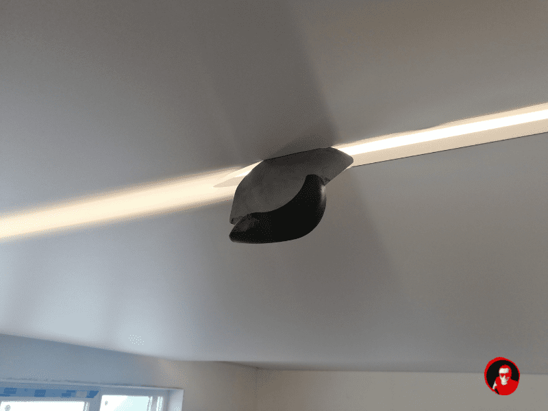 Прокатка профиля Слотт в уже установленном потолке.