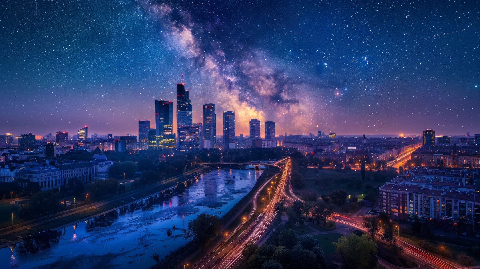 Ночное небо над Москвой