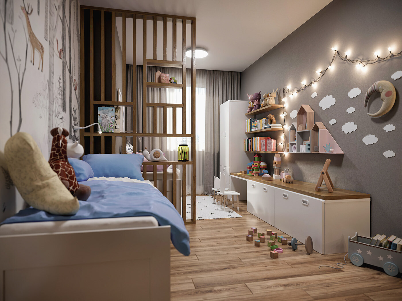 Photo by https://www.behance.net/gallery/92630571/vizualizacija-detskoj?locale=tr_TR