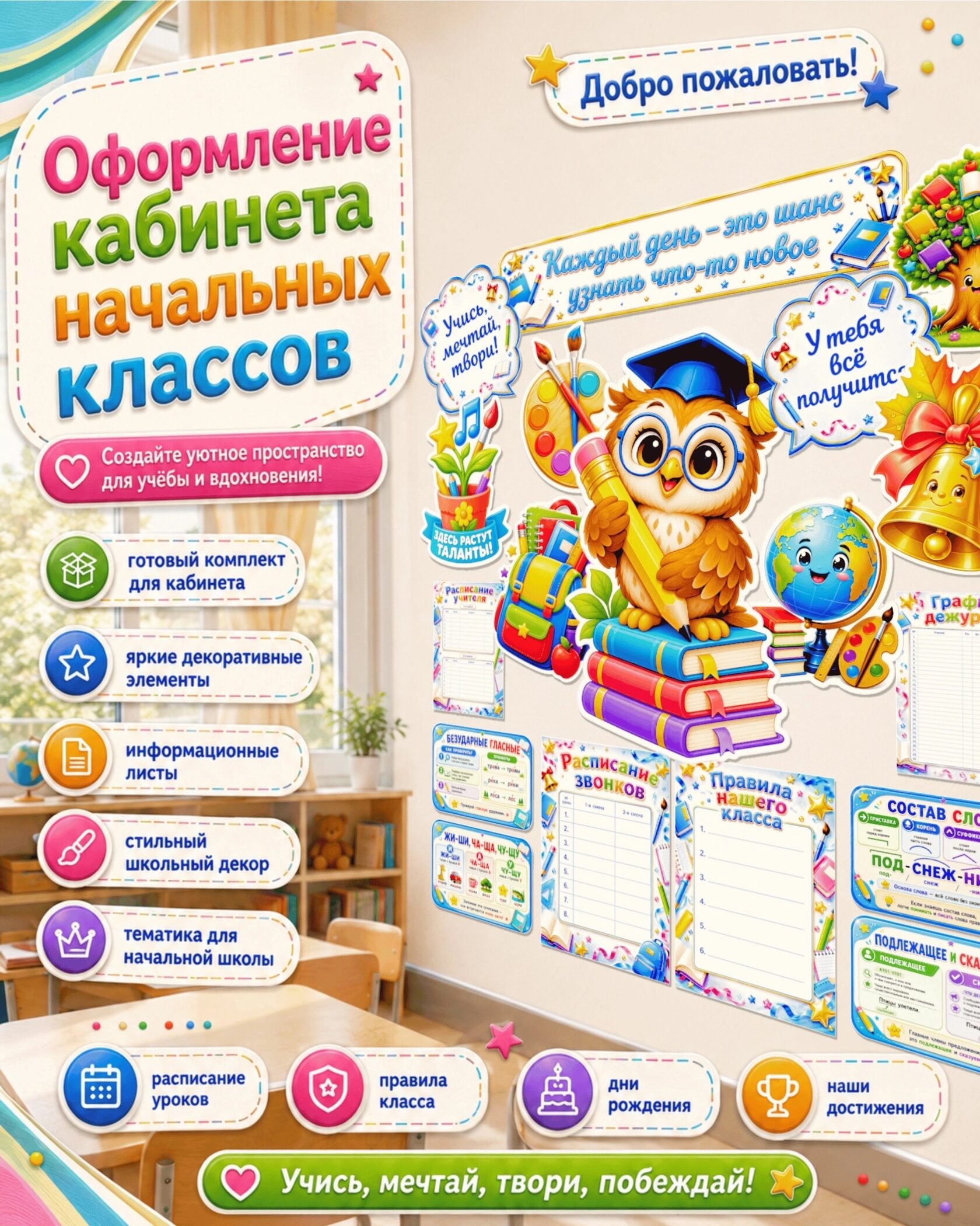 Оформление кабинета начальных классов