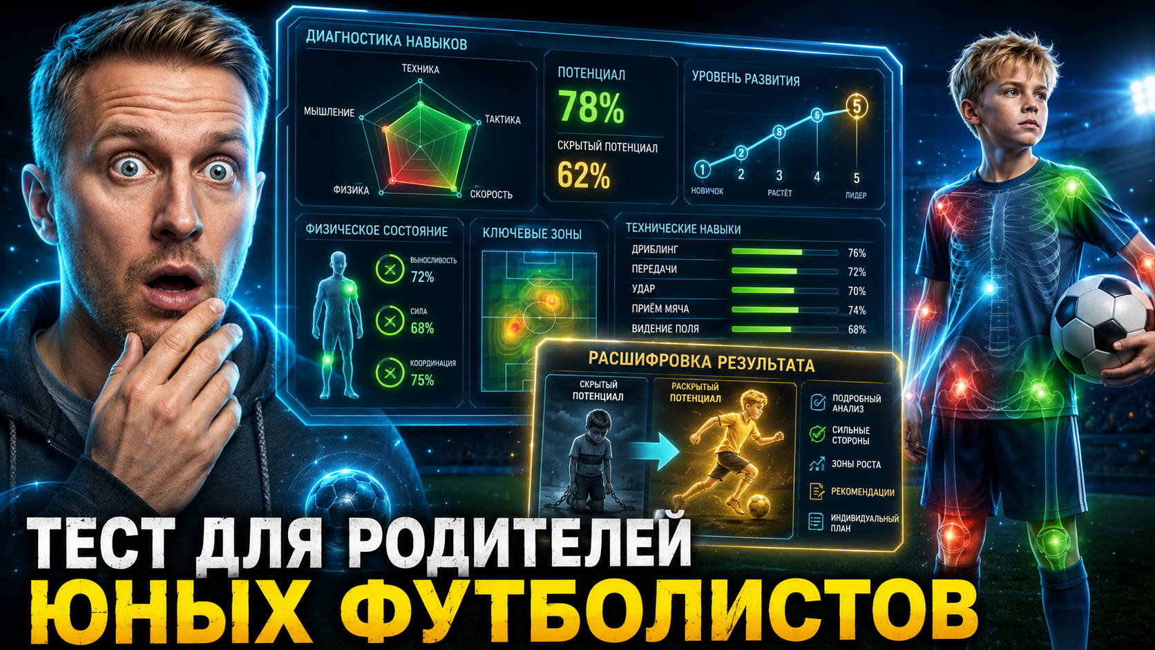 Юный футболист на поле
