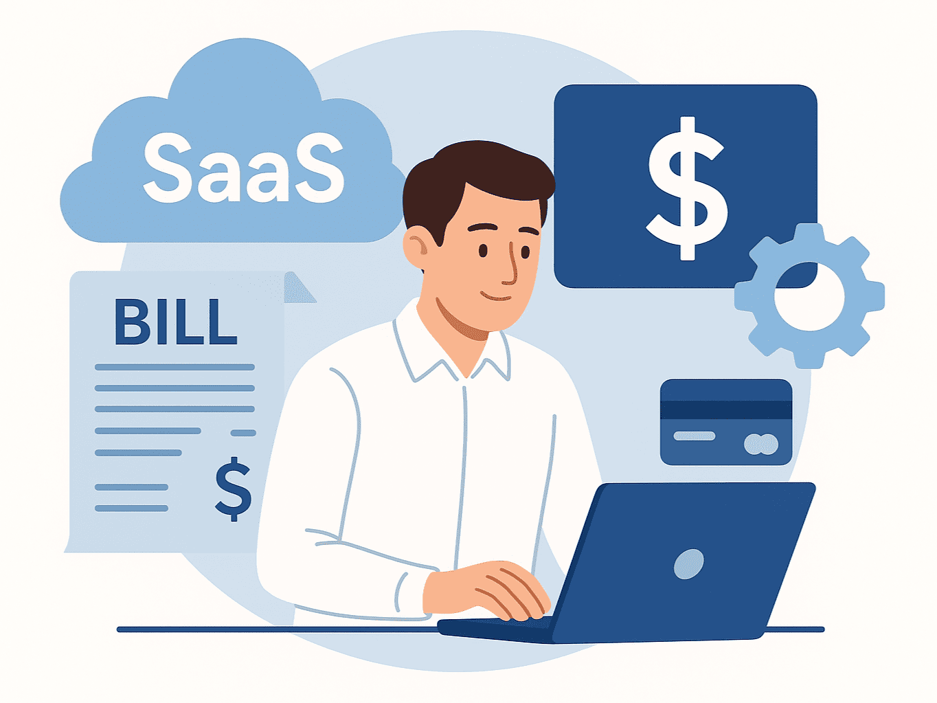 Менеджер по продажам изучает биллинг в SaaS
