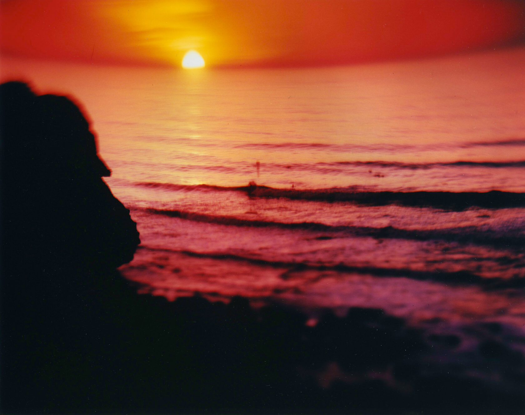 Red Sunset 2. Lanzarote. Color Negative 4×5 inch.