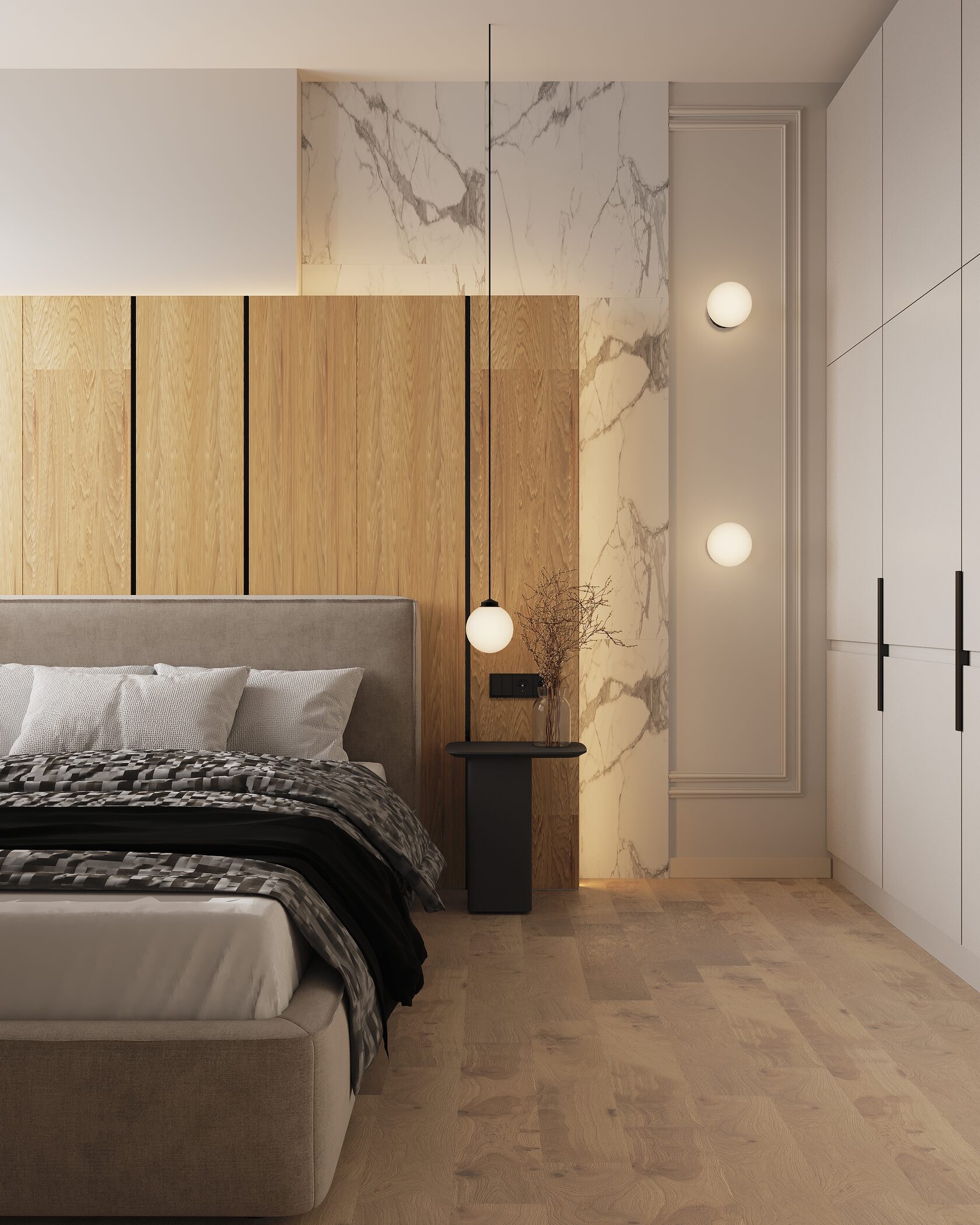 интерьер спальни в квартире 