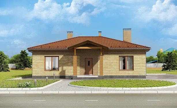 Проект одноэтажного дома (A-112): изображение 1