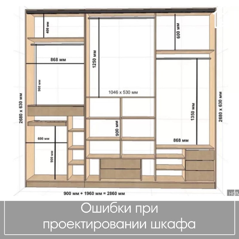 Ошибки при проектировании шкафа купе