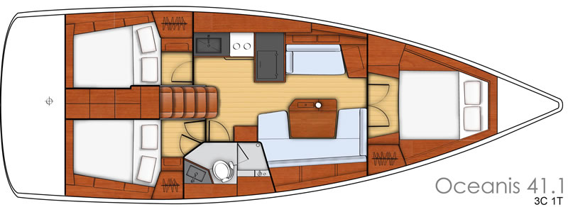 Обзор парусной яхты Beneteau Oceanis 41.1