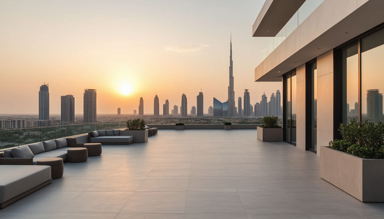 rooftop terrace in a UAE