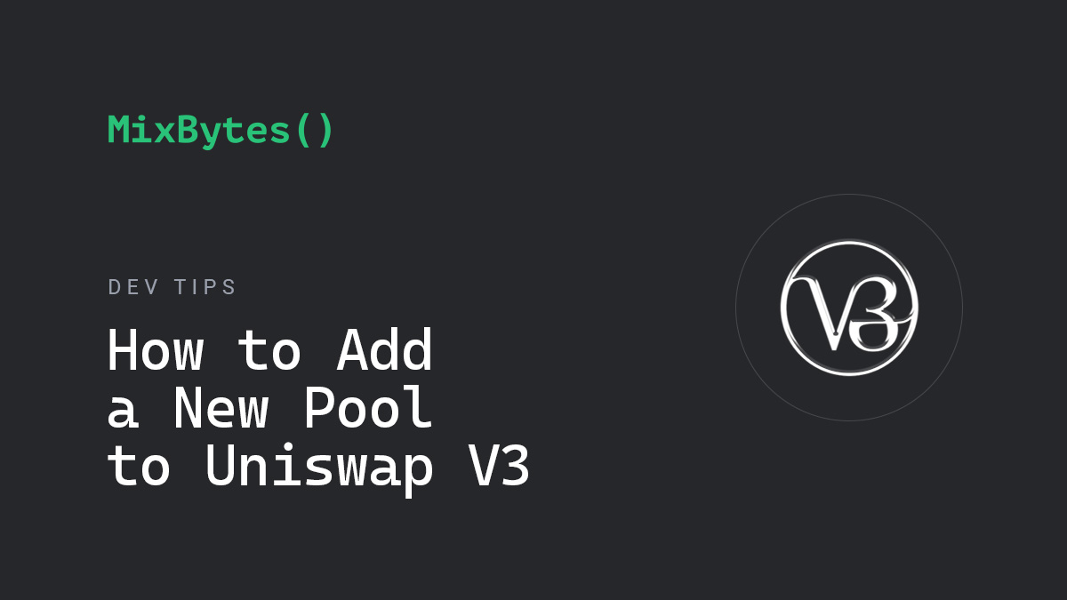 How to Add a New Pool to Uniswap V3