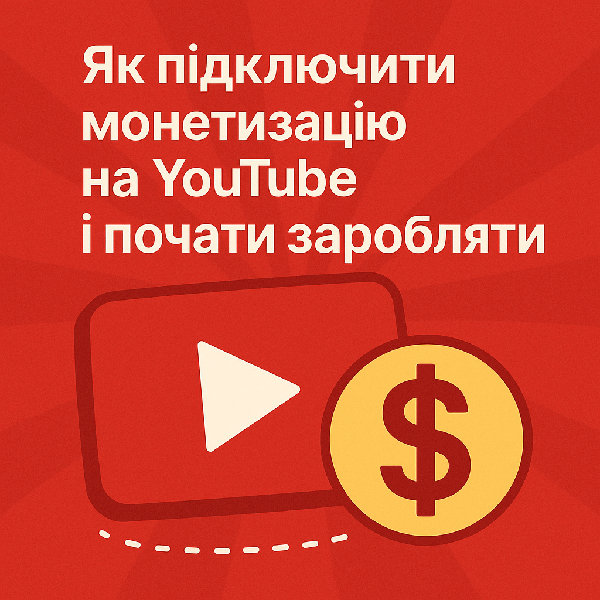 Як підключити монетизацію на YouTube