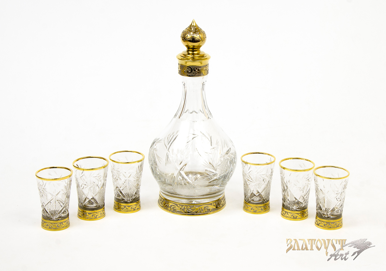 Водочный набор "Вереск" купить в Москве и СПб — Zlatoust-art.ru