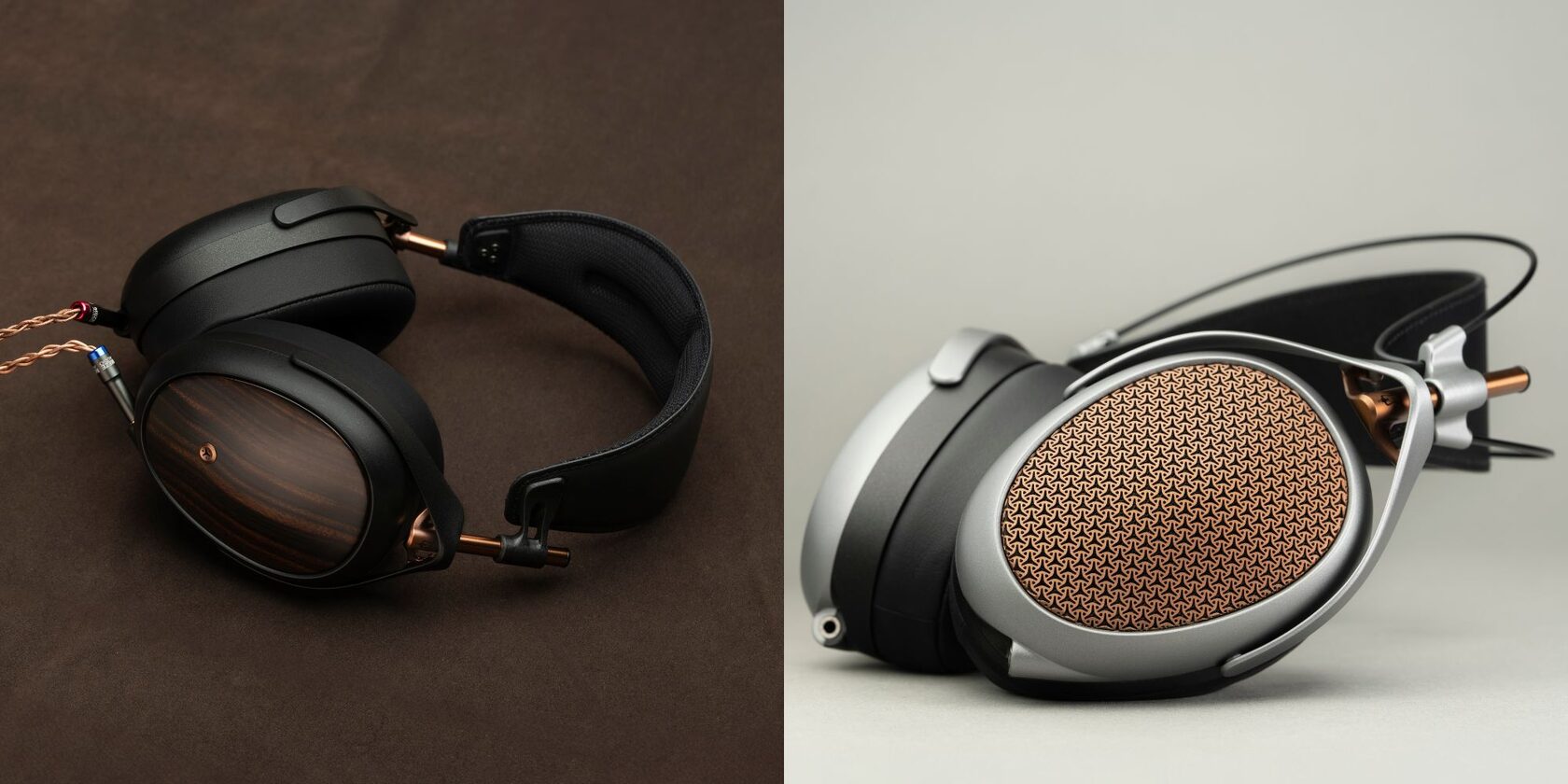 Two pairs of headphones of Meze Audio – closed-back Liric 2 and open-back Poet