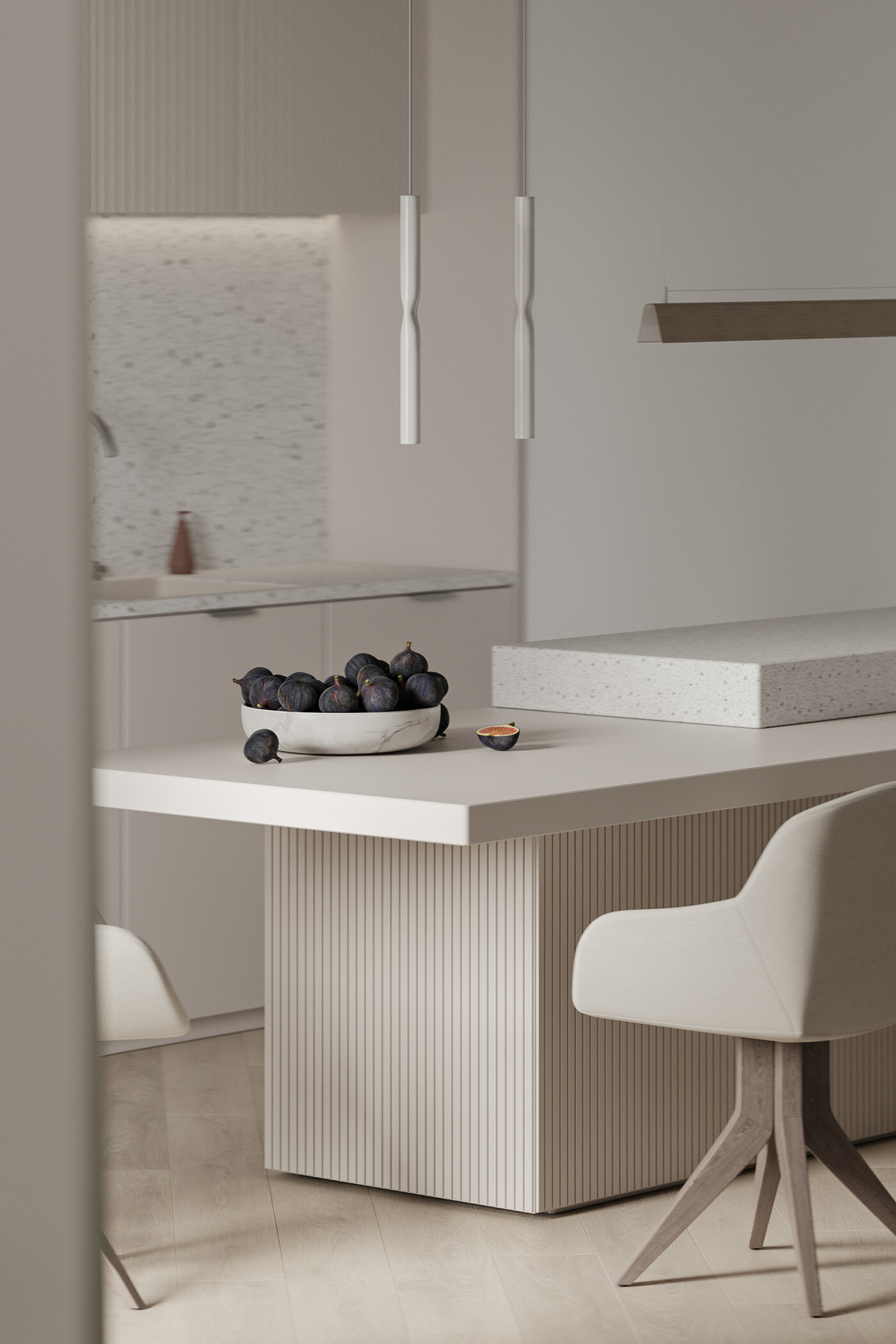 Кремовая кухня